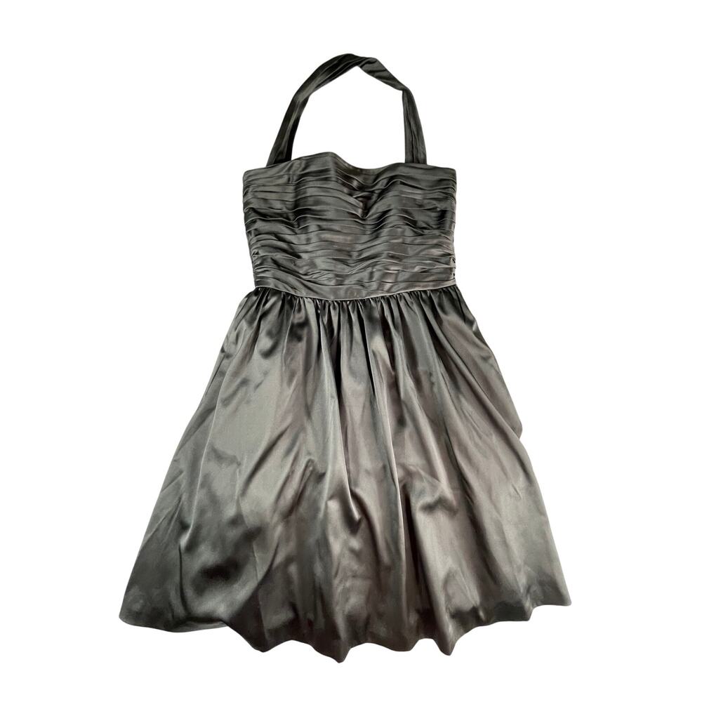 White House Black Market Dress Womens 4 Black Homecoming Strapless A-Line Ruched